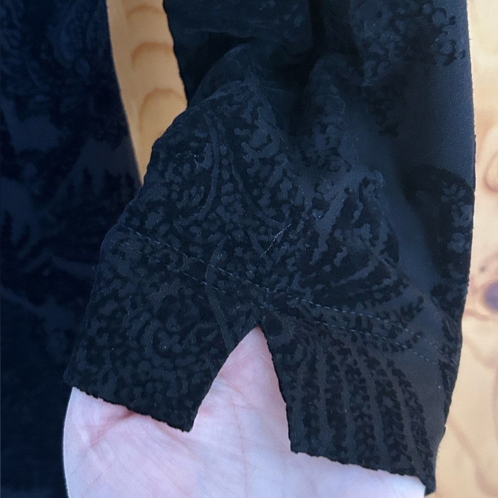 Vintage Trixi Schober Black Velvet Dress Size 6 Luxury Meets Fancy Aunt Energy - Picture 5 of 12